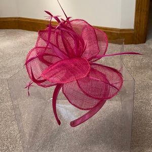 Hot pink fascinator headband